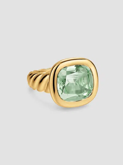 David Yurman Women's Dy Mercer Color Stone Ring In 18k Yellow Gold In New Prasiolite