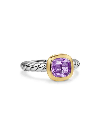David Yurman Women's Dy Mercer Color Stone Ring In Sterling Silver In Pink