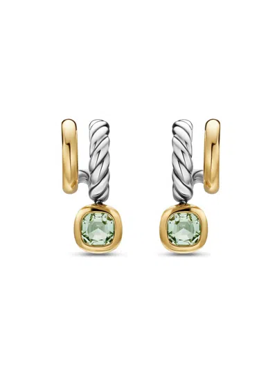 David Yurman Women's Dy Mercer Color Two Row Drop Earrings In Sterling Silver In Pink