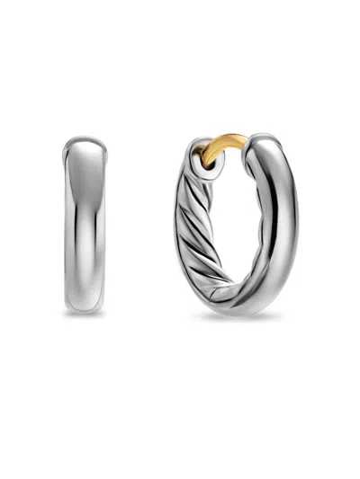 David Yurman Women's Dy Mercer Huggie Hoop Earrings In Sterling Silver, 12mm