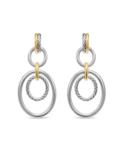 David Yurman Women's Dy Mercer Mobile Drop Earrings In Sterling Silver With 18k Yellow Gold, 65.7mm In Metallic
