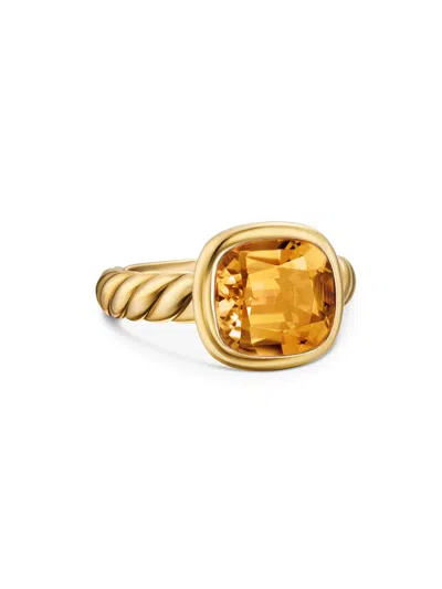 David Yurman Women's Dy Mercer Stone Ring In 18k Yellow Gold In Orange