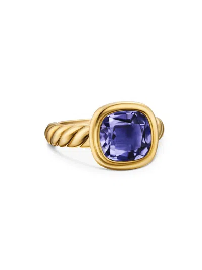 David Yurman Women's Dy Mercer Stone Ring In 18k Yellow Gold In Purple
