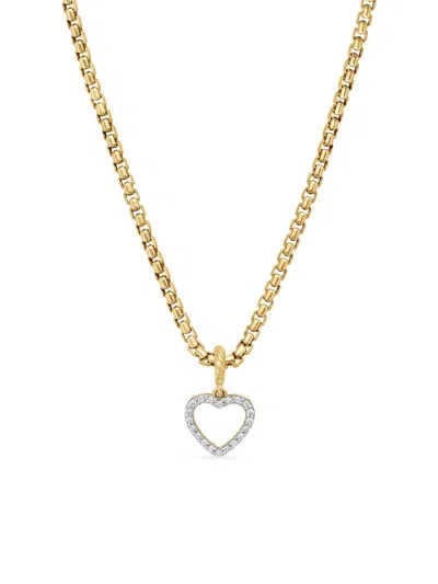 David Yurman Women's Heart Amulet In 18k Yellow Gold With Diamonds, 18.5mm