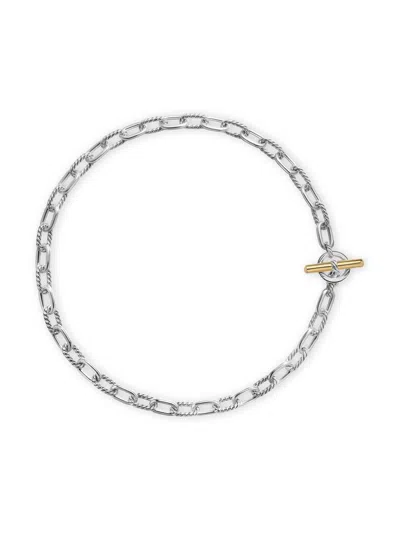 David Yurman Women's Madison Toggle Chain Necklace In Sterling Silver In Green