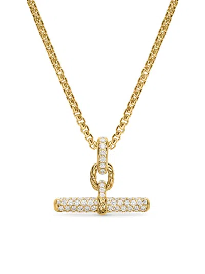 David Yurman Women's Madison Toggle Pendant In 18k Yellow Gold With Diamonds, 20.2mm