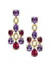 David Yurman Women's Marbella Chandelier Earrings In 18k Yellow Gold In Amethyst