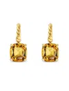 David Yurman Marbella Hoop Earrings With Gemstone In 18k Gold, 12x11mm In Citrine