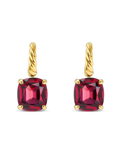 David Yurman Women's Marbella Drop Earrings In 18k Yellow Gold In Rhodolite Garnet