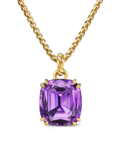 David Yurman Women's Marbella Pendant In 18k Yellow Gold In Amethyst