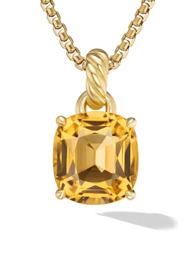 David Yurman Women's Marbella Pendant In 18k Yellow Gold In Citrine