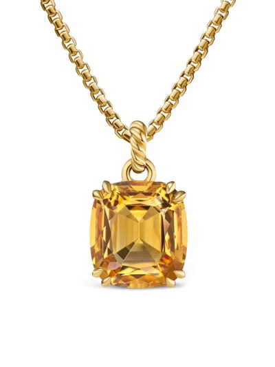 David Yurman Women's Marbella Pendant In 18k Yellow Gold In Citrine