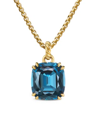 David Yurman Women's Marbella Pendant In 18k Yellow Gold In Burgundy