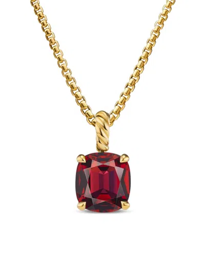 David Yurman Women's Marbella Pendant In 18k Yellow Gold In Rhodolite Garnet