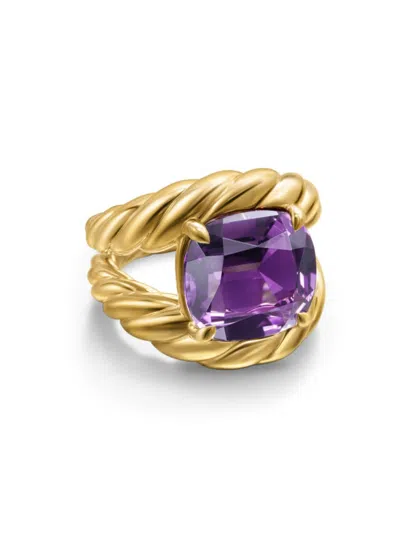 David Yurman 18kt Yellow Gold Marbella Amethyst Ring