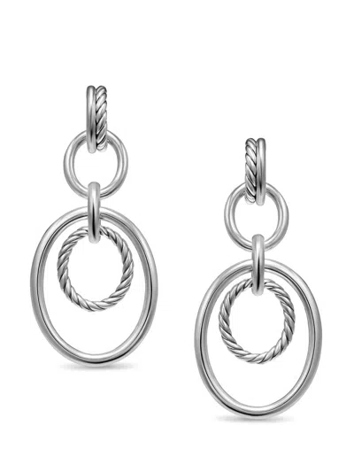 David Yurman Women's Mercer Mobile Drop Earrings In Sterling Silver, 65.7mm In Brown