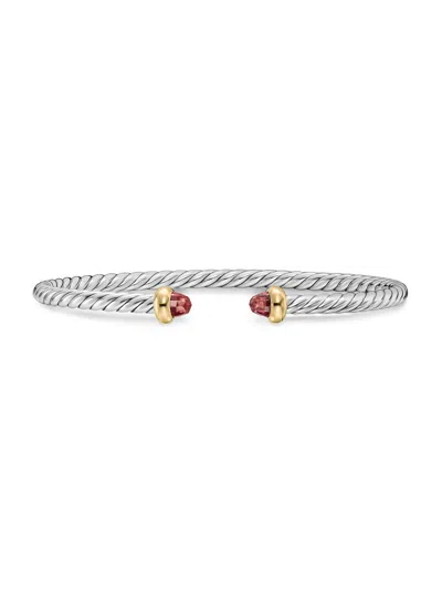 David Yurman Women's Micro Cable Flex Teen Bracelet In Sterling Silver In Gray