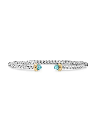 David Yurman Women's Micro Cable Flex Teen Bracelet In Sterling Silver In Animal Print