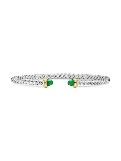 David Yurman Women's Micro Cable Flex Teen Bracelet In Sterling Silver In Orange