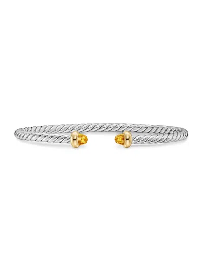 David Yurman Women's Micro Cable Flex Teen Bracelet In Sterling Silver In Metallic