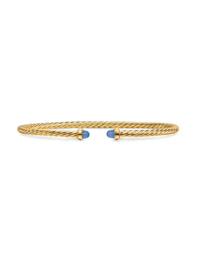 David Yurman Women's Micro Cablespira Flex Bracelet In 18k Yellow Gold In Neutral