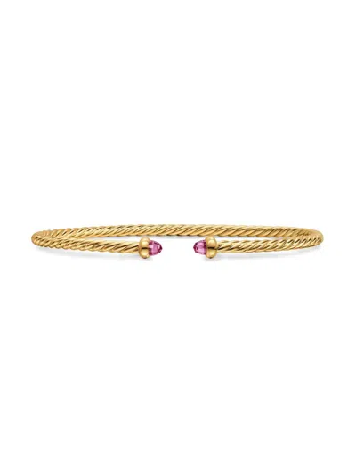 David Yurman Women's Micro Cablespira Flex Bracelet In 18k Yellow Gold