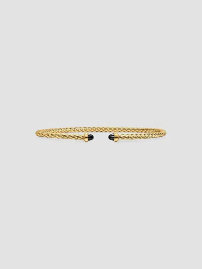 David Yurman Women's Micro Cablespira Flex Bracelet In 18k Yellow Gold