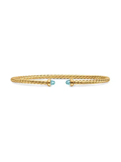 David Yurman Women's Micro Cablespira Flex Bracelet In 18k Yellow Gold
