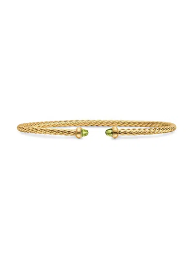 David Yurman Women's Micro Cablespira Flex Bracelet In 18k Yellow Gold