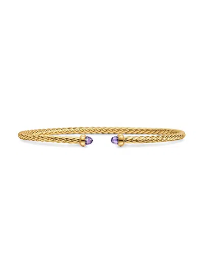 David Yurman Women's Micro Cablespira Flex Bracelet In 18k Yellow Gold