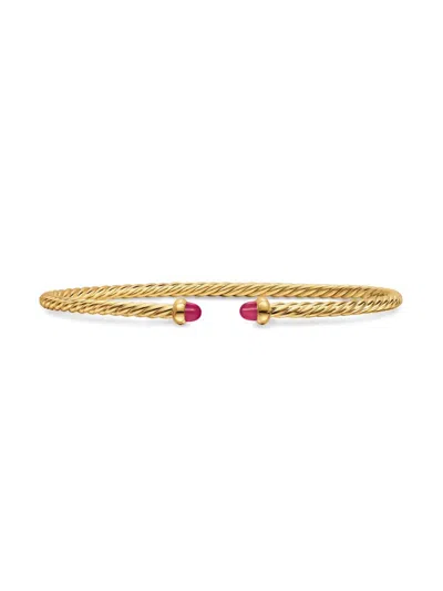 David Yurman Women's Micro Cablespira Flex Bracelet In 18k Yellow Gold