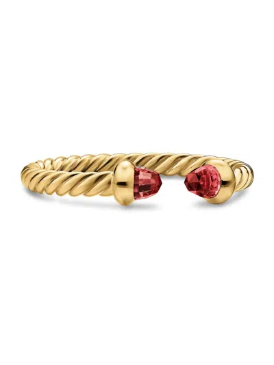 David Yurman Women's Micro Cablespira Flex Open Ring In 18k Yellow Gold