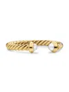 David Yurman Women's Micro Cablespira Flex Open Ring In 18k Yellow Gold