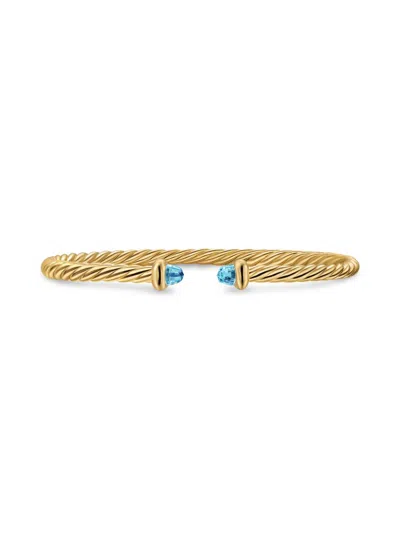 David Yurman Women's Micro Cablespira Flex Teen Bracelet In 18k Yellow Gold In Metallic