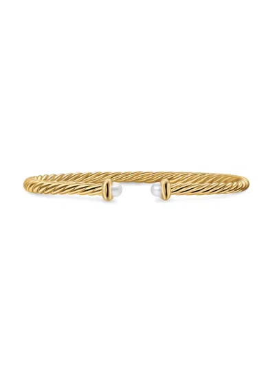 David Yurman Women's Micro Cablespira Flex Teen Bracelet In 18k Yellow Gold In Neutral