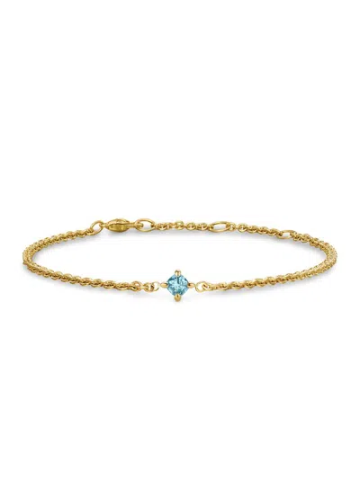 David Yurman Women's Micro Chatelaine Chain Bracelet In 18k Yellow Gold In Orange