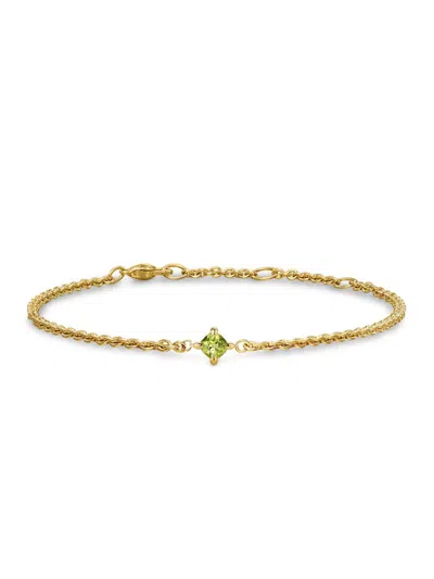 David Yurman Women's Micro Chatelaine Chain Bracelet In 18k Yellow Gold In Brown