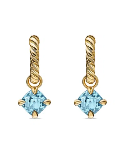 David Yurman Women's Micro Chatelaine Drop Earrings In 18k Yellow Gold