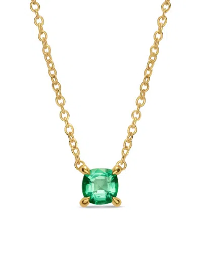 David Yurman Women's Micro Chatelaine Pendant Necklace In 18k Yellow Gold In Neutral