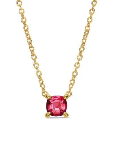 David Yurman Women's Micro Chatelaine Pendant Necklace In 18k Yellow Gold In Metallic