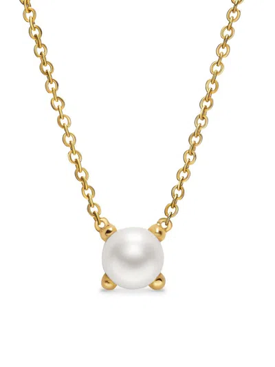 David Yurman Women's Micro Chatelaine Pendant Necklace In 18k Yellow Gold In Burgundy