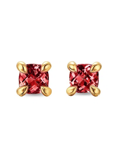 David Yurman Women's Micro Chatelaine Stud Earrings In 18k Yellow Gold In Metallic
