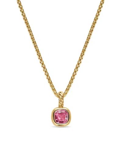 David Yurman Women's Mini Cushion Cut Amulet In 18k Yellow Gold In Pattern