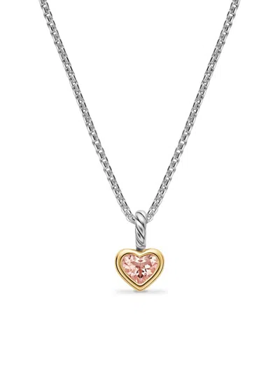 David Yurman Mini Heart Amulet In Gray