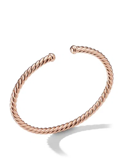 David Yurman Women's Modern Cablespira Bracelet In 18k Rose Gold, 4mm