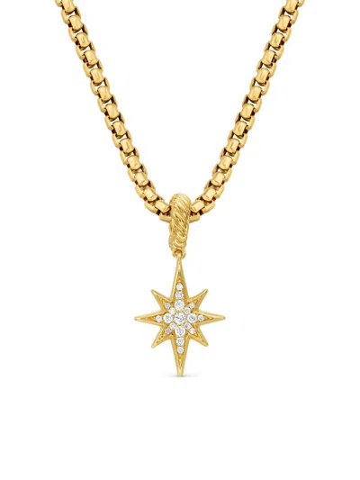 David Yurman Women's North Star Amulet In 18k Yellow Gold With Diamonds, 15mm