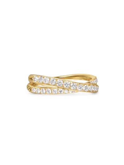 David Yurman 18kt Yellow Gold Crossover Diamond Ring