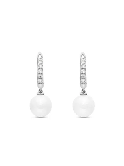 David Yurman Women's Pearl And Pavé Drop Earrings In Sterling Silver With Pearls And Diamonds, 15.6mm In Gold