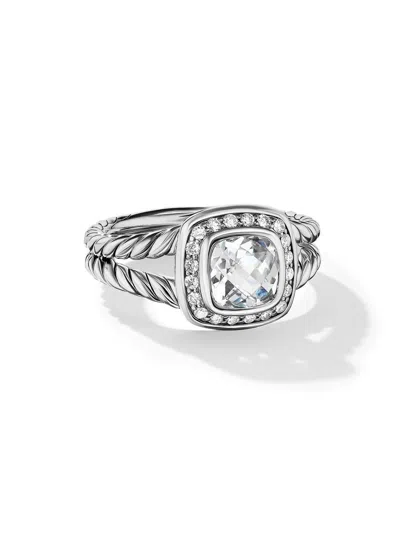 David Yurman Women's Petite Albion Ring With Pavé Diamonds In White Topaz