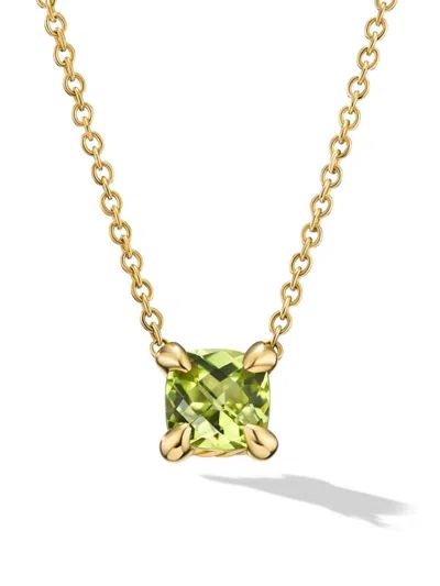 David Yurman Women's Petite Chatelaine Necklace In 18k Yellow Gold In Peridot